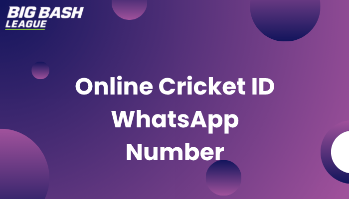 Online Cricket ID WhatsApp Number